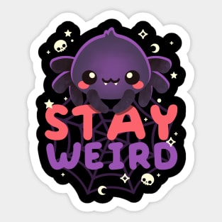 Stay weird spider Sticker